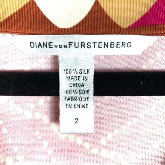 Diane Von Furstenberg Silk Wrap Midi Dress Size 2 - Picture 3 of 6
